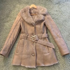 Toscana sheepskin dress coat